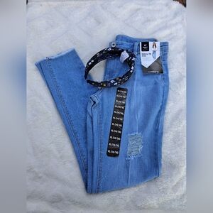 🌈Member's Mark Girl's Mid Rise Stretch Denim Skinny Fit Jean with Headband